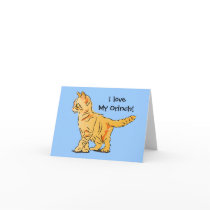 I Love My Orinch! Tabby Kitten Illustration