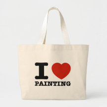 I love my painting tote bags