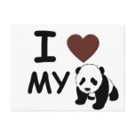 I LOVE MY PANDA BEAR postcards