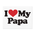 I Love My Papa postcards