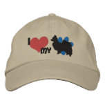 I Love my Papillon embroidered hats