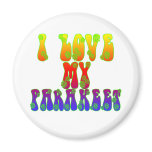 I Love My Parakeet magnets