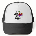 I Love My Parrot hats