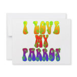 I Love My Parrot invitations