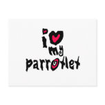 I Love My Parrotlet Postcards