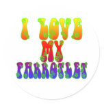 I Love My Parrotlet Round Stickers