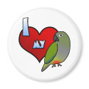 I Love my Patagonian Conure magnets