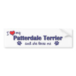 I Love My Patterdale Terrier (Female Dog) bumper stickers