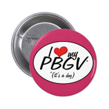 I Love My PBGV (It's a Dog) Button
