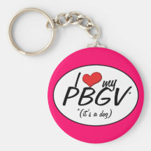 I Love My PBGV (It's a Dog) Key Chains