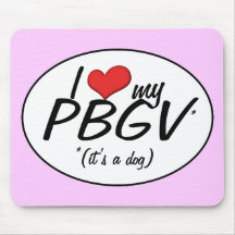 I Love My PBGV (It's a Dog) Mousepads