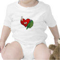 I Love my Peach Front Conure Baby Creeper t-shirts