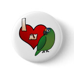 I Love my Peach Front Conure buttons