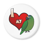 I Love my Peach Front Conure magnets