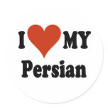 I Love My Persian Cat Gifts and Apparel stickers