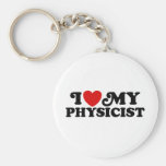 I Love My Physicist Keychain