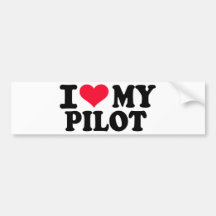 I love my Pilot Bumper Sticker