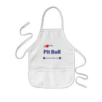 I Love My Pit Bull (Female Dog) Apron