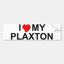 I Love My Plaxton Bumper Stickers