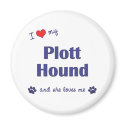 I Love My Plott Hound (Female Dog) magnets