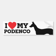 I love my Podenco Bumper Stickers