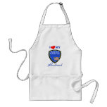 I Love My Police Husband aprons