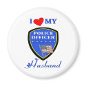 I Love My Police Husband magnets