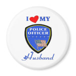 I Love My Police Husband magnets