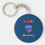 I Love My Police Mummy Keychains