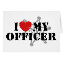I Love My Police Officer Greeting Card