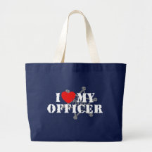 I Love My Police Officer Tote Bag