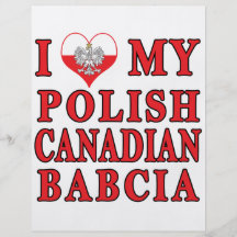 I Love My Polish Canadian Babcia Full Color Flyer