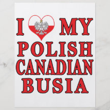 I Love My Polish Canadian Busia Custom Flyer