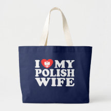 I Love My Polish Wife Canvas Bags