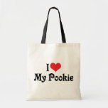 I Love My Pookie Canvas Bag
