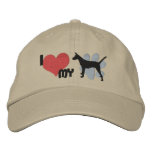 I Love my Portuguese Podengo Embroidered Hat embroidered hats
