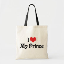 I Love My Prince Tote Bags