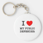 I Love My Public Defender Keychain