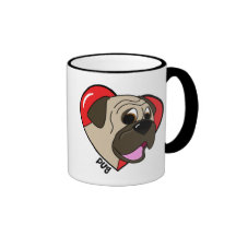 I Love my Pug Mug (Cartoon)