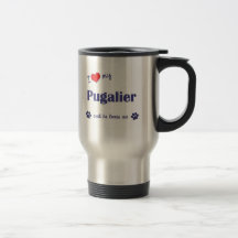 I Love My Pugalier (Male Dog) Mugs