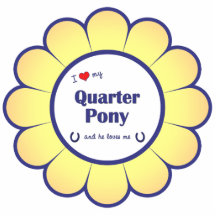 I Love My Quarter Pony (Male Pony) Cut Out