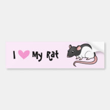 I Love My Rat Bumper Sticker