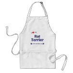 I Love My Rat Terrier (Female Dog) aprons