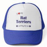 I Love My Rat Terriers (Multiple Dogs) hats