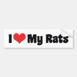 I Love My Rats Bumper Sticker