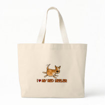 i love my red heeler tote bag