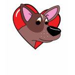 I Love my Red Heeler Dark T Shirt
