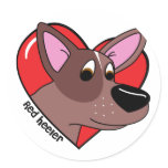 I Love my Red Heeler Stickers