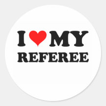 I Love My Referee Sticker