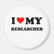 I Love My Researcher Magnets